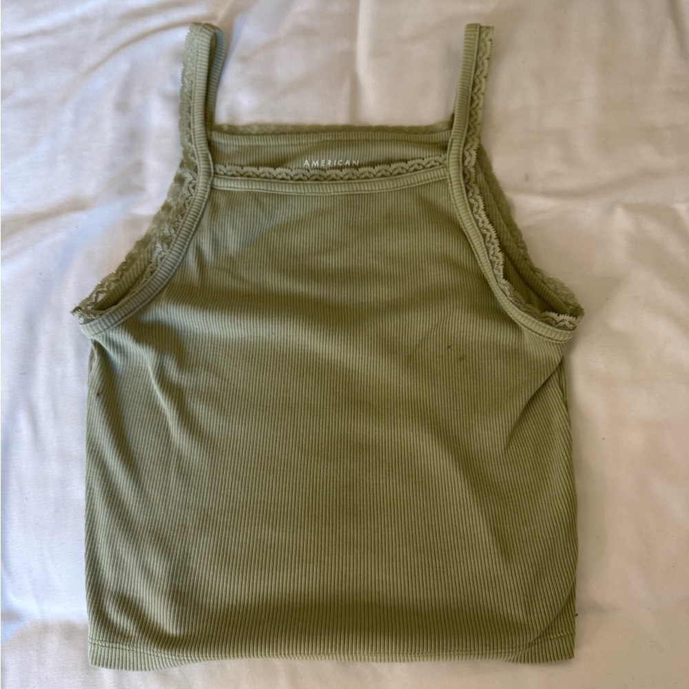 American Eagle Outfitters Olive Ribbed Top